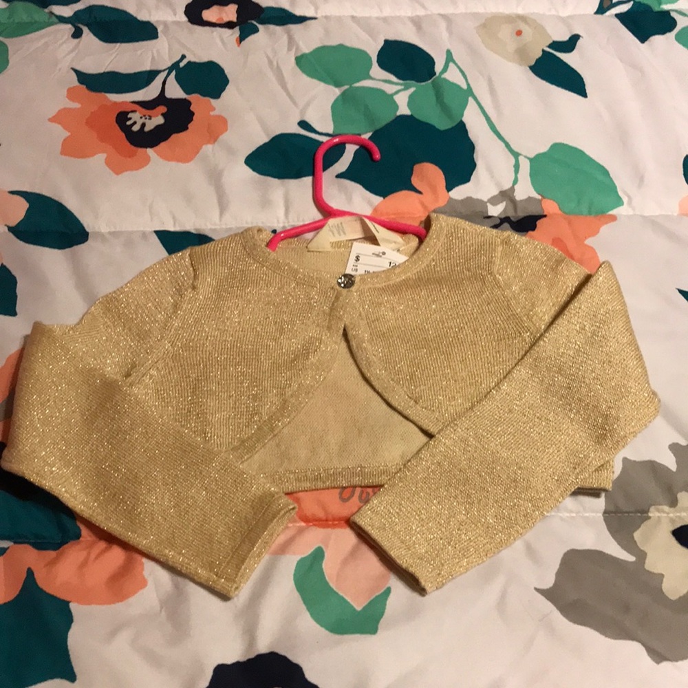 Gold bolero top For toddler girl
